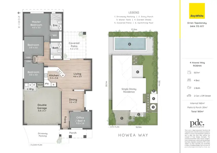 Floorplan of Homely house listing, 4 Howea Way, Robina QLD 4226