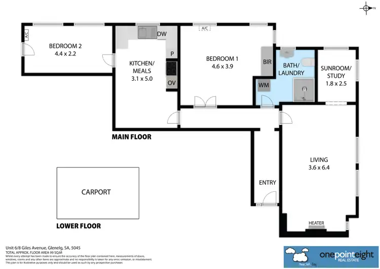 Floorplan of Homely apartment listing, 6/8 Giles Avenue, Glenelg SA 5045