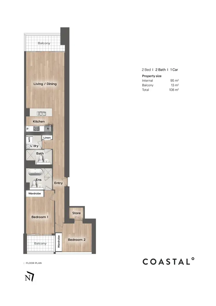 Floorplan of Homely apartment listing, 4012/2 Como Crescent, Southport QLD 4215