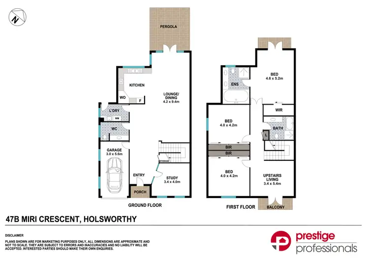 Floorplan of Homely semi-detached listing, 47B Miri Crescent, Holsworthy NSW 2173