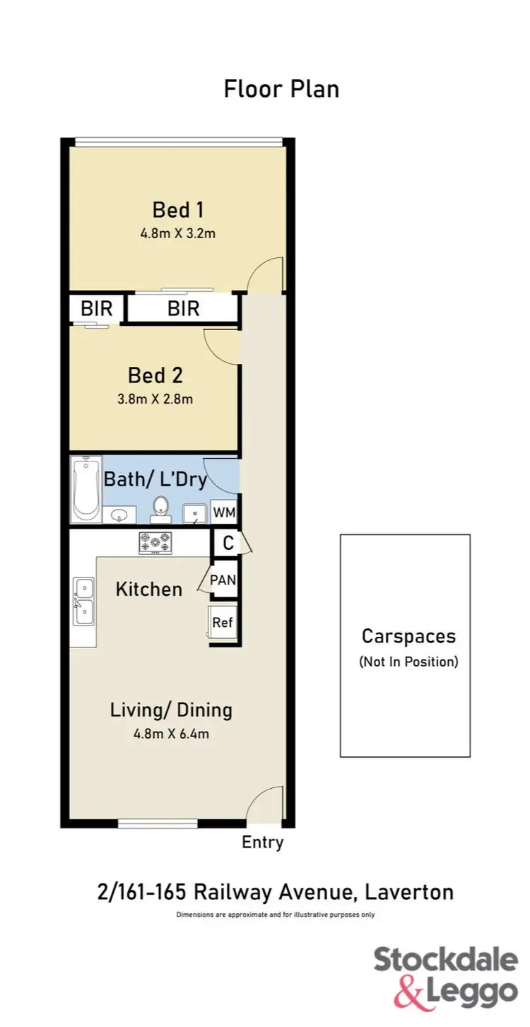 Floorplan of Homely unit listing, 2/161-165 Railway Avenue, Laverton VIC 3028