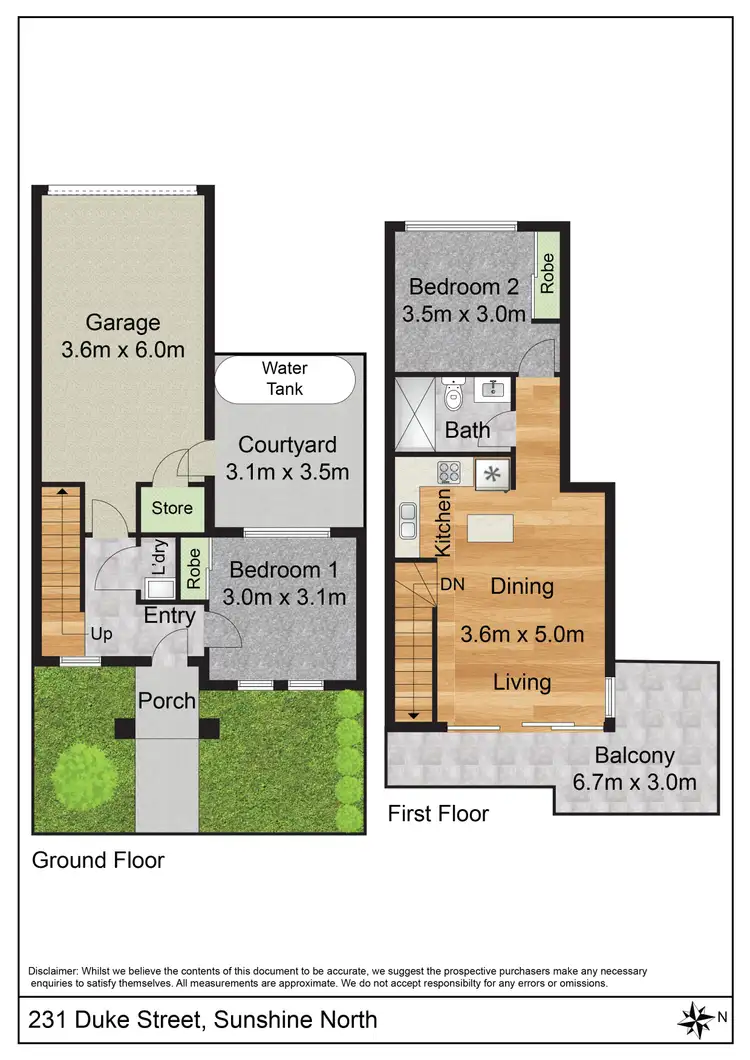 Floorplan of Homely townhouse listing, 231 Duke Street, Sunshine North VIC 3020