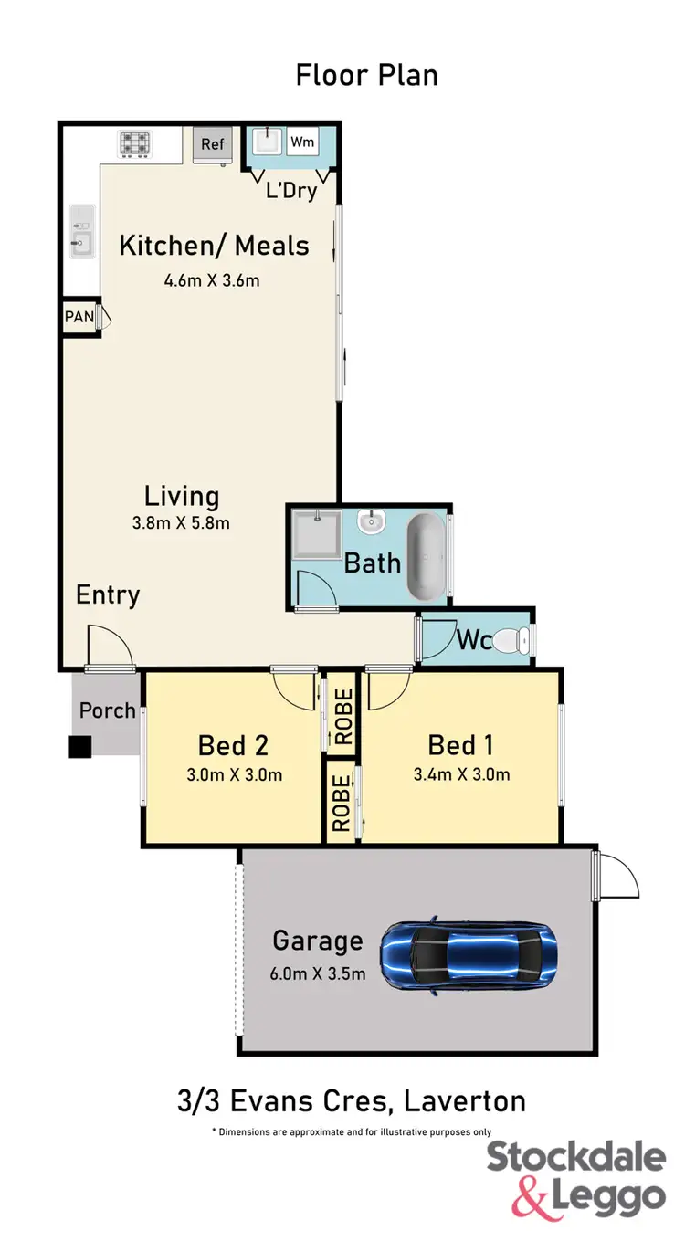 Floorplan of Homely house listing, 3/3 Evans Crescent, Laverton VIC 3028