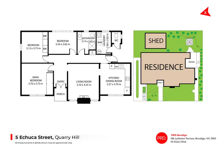 Floorplan of Homely house listing, 5 Echuca Street, Quarry Hill VIC 3550