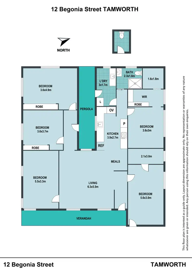 Floorplan of Homely house listing, 12 Begonia Street, Tamworth NSW 2340