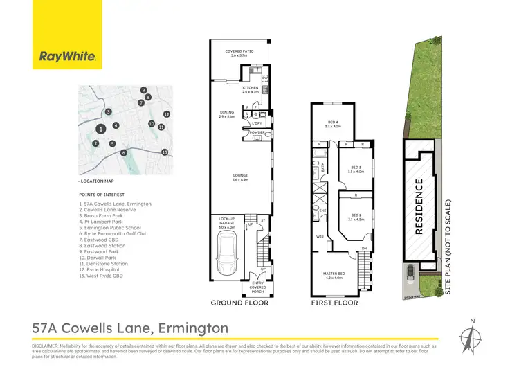 Floorplan of Homely semi-detached listing, 57A Cowells Lane, Ermington NSW 2115
