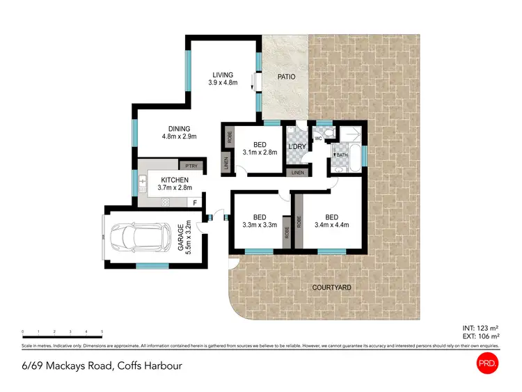 Floorplan of Homely unit listing, 6/69 Mackays Road, Coffs Harbour NSW 2450