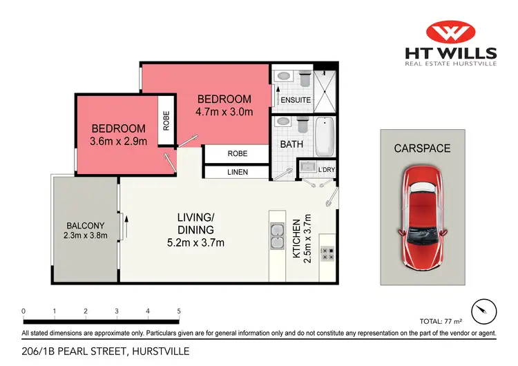 Floorplan of Homely apartment listing, 206/1B Pearl Street, Hurstville NSW 2220