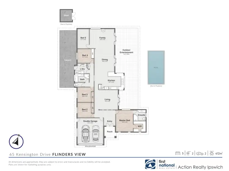 Floorplan of Homely house listing, 65 Kensington Drive, Flinders View QLD 4305