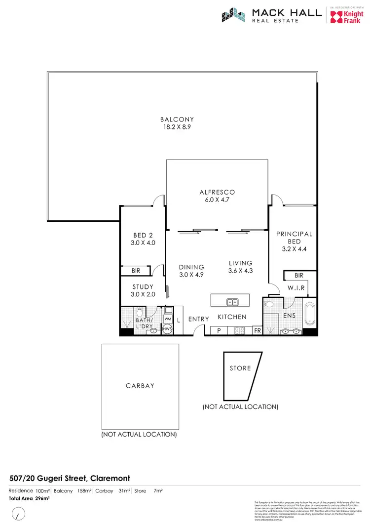 Floorplan of Homely apartment listing, 507/20 Gugeri Street, Claremont WA 6010
