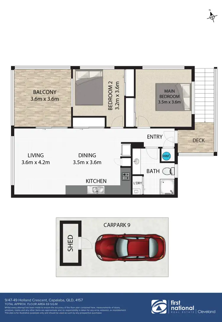 Floorplan of Homely townhouse listing, 9/47-49 Holland Crescent, Capalaba QLD 4157