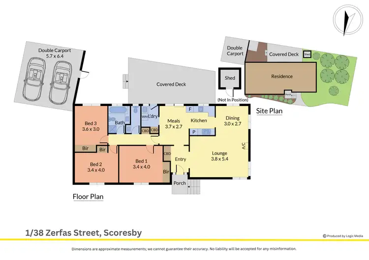 Floorplan of Homely unit listing, 1/38 Zerfas Street, Scoresby VIC 3179