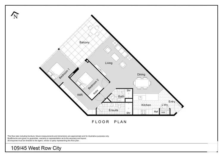 Floorplan of Homely apartment listing, 109/45 West Row, City ACT 2601