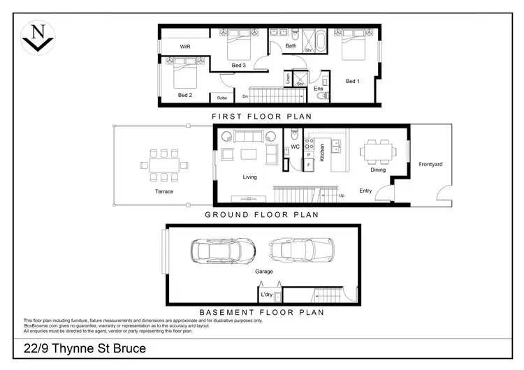 Floorplan of Homely townhouse listing, 22/9 Thynne Street, Bruce ACT 2617