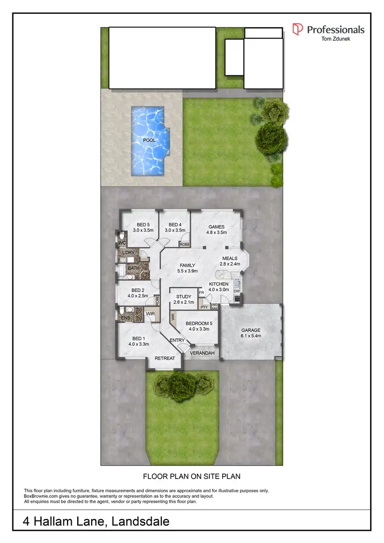 Floorplan of Homely house listing, 4 Hallam Lane, Landsdale WA 6065