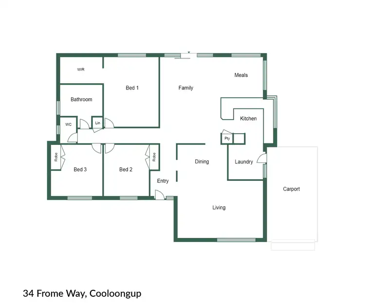 Floorplan of Homely house listing, 34 Frome Way, Cooloongup WA 6168