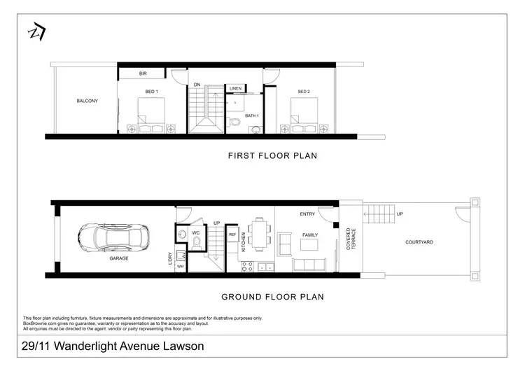 Floorplan of Homely townhouse listing, 29/11 Wanderlight Ave, Lawson ACT 2617