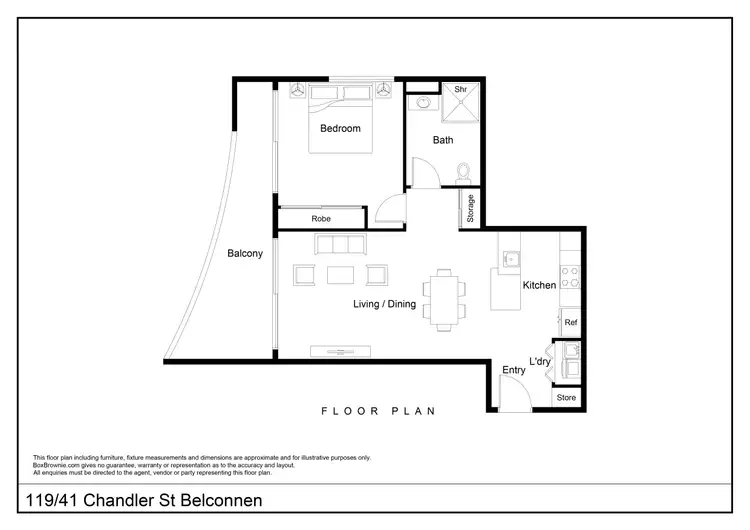 Floorplan of Homely apartment listing, 119/41 Chandler St, Belconnen ACT 2617