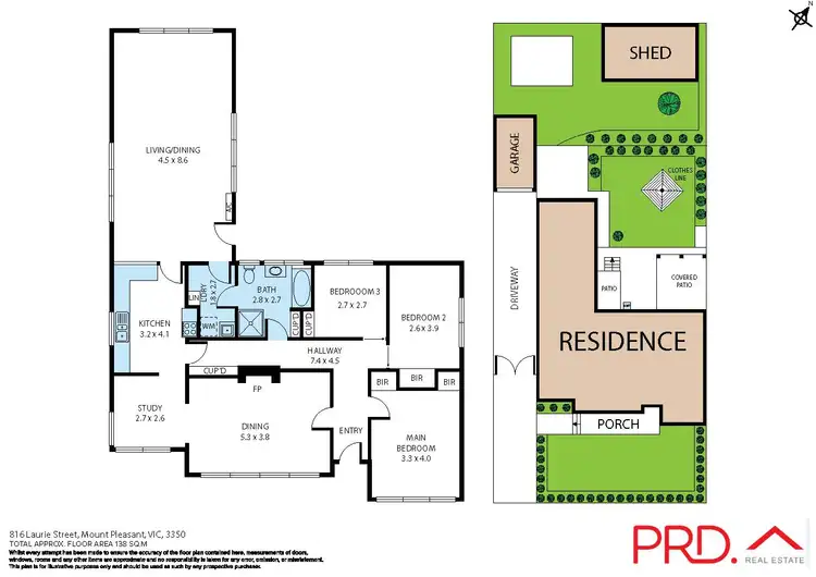Floorplan of Homely house listing, 816 Laurie Street, Mount Pleasant VIC 3350