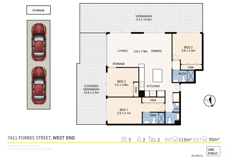 Floorplan of Homely apartment listing, 7411/43 Forbes Street, West End QLD 4101