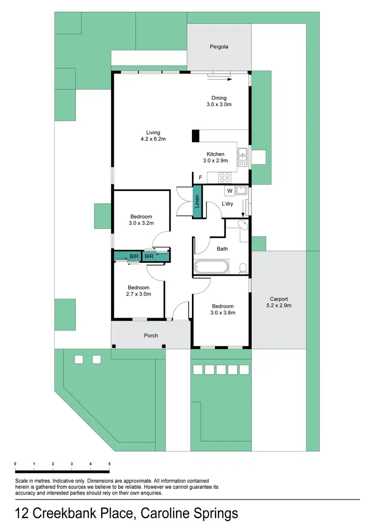 Floorplan of Homely house listing, 12 Creekbank Place, Caroline Springs VIC 3023