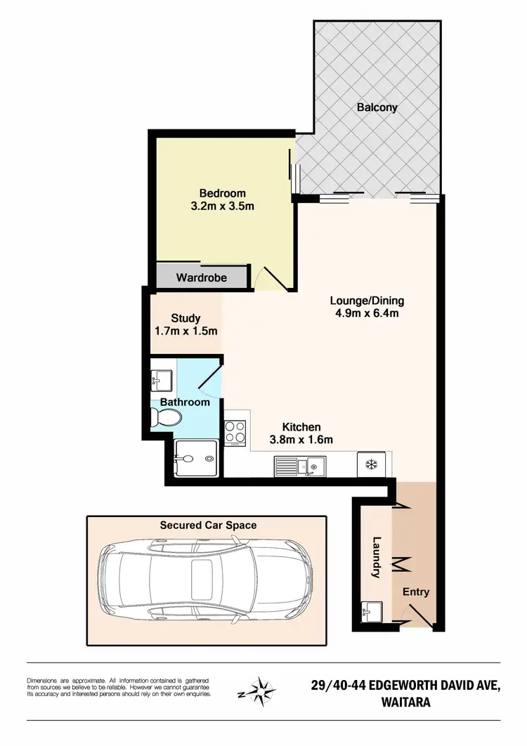 Floorplan of Homely apartment listing, 29/40-44 Edgeworth David Avenue, Waitara NSW 2077