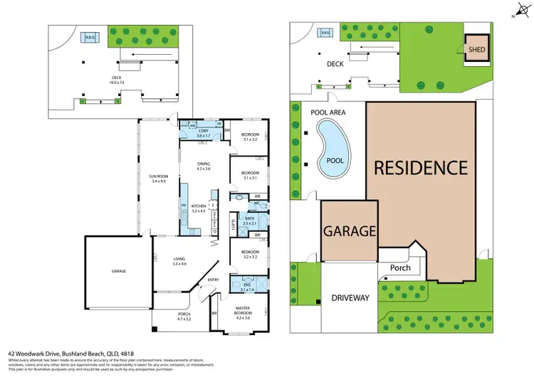 Floorplan of Homely house listing, 42 Woodwark Drive, Bushland Beach QLD 4818