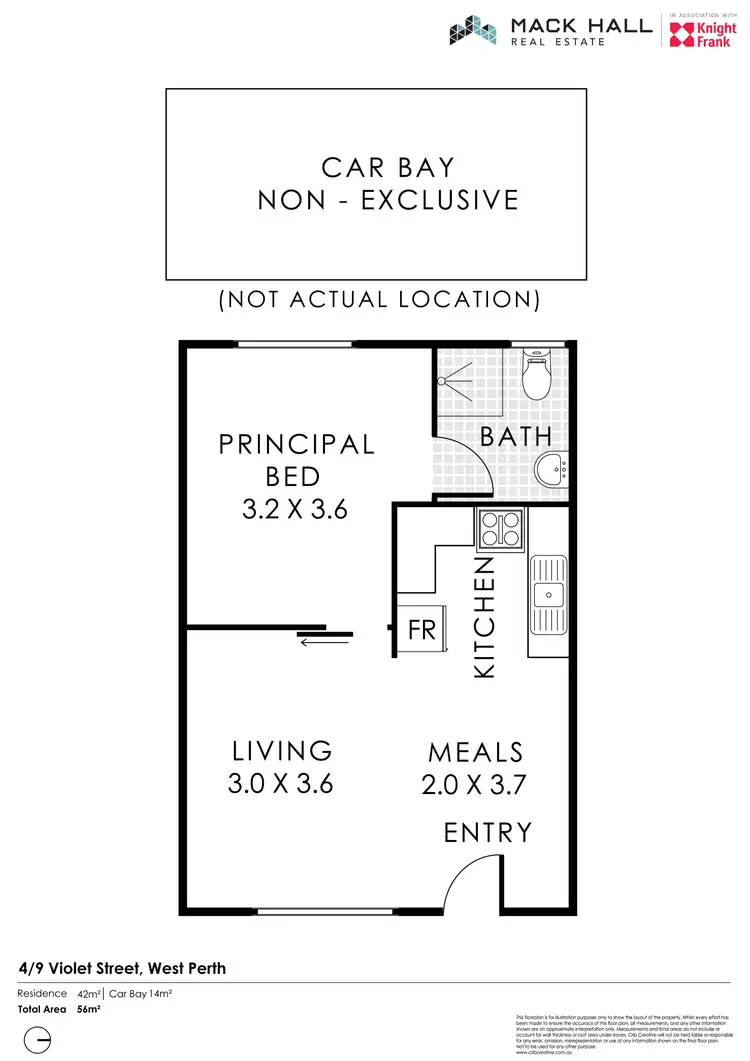 Floorplan of Homely apartment listing, 4/9 Violet Street, West Perth WA 6005