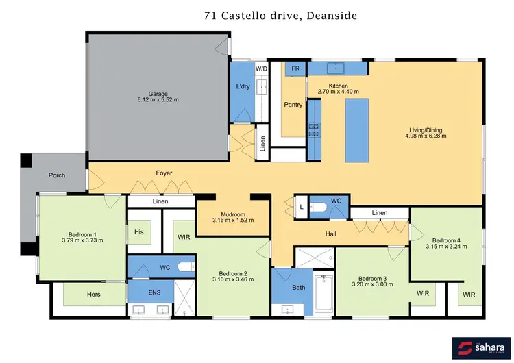 Floorplan of Homely house listing, 71 CASTELLO DRIVE, Deanside VIC 3336