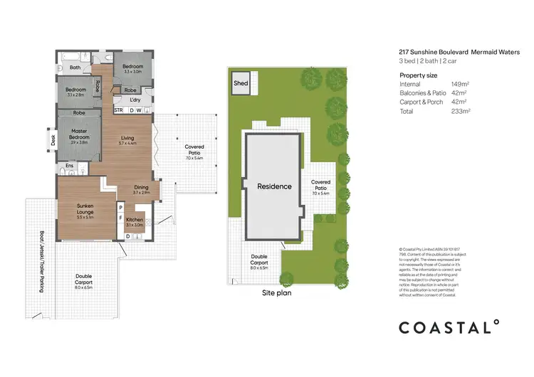 Floorplan of Homely house listing, 217 Sunshine Boulevard, Mermaid Waters QLD 4218