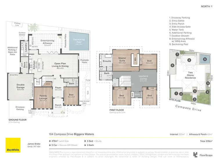 Floorplan of Homely house listing, 104 Compass Drive, Biggera Waters QLD 4216