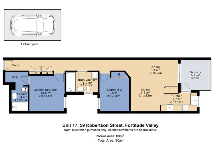 Floorplan of Homely unit listing, 17/59 Robertson Street, Fortitude Valley QLD 4006