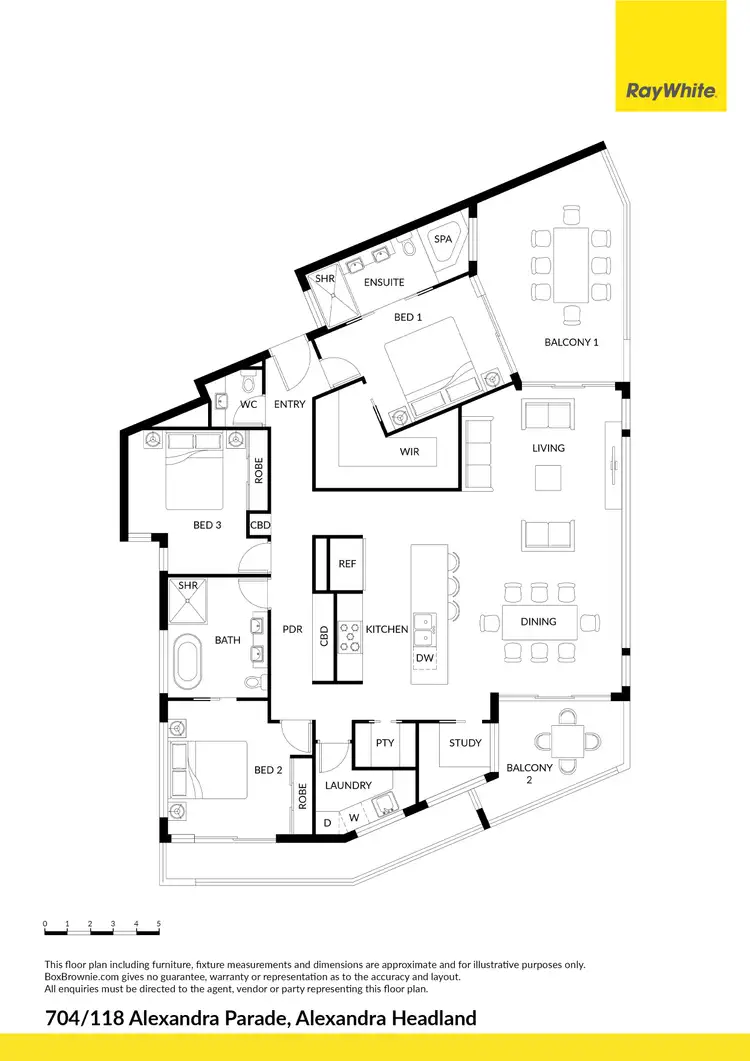 Floorplan of Homely unit listing, 704/118 Alexandra Parade, Alexandra Headland QLD 4572