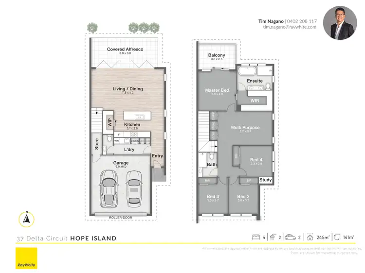 Floorplan of Homely townhouse listing, 37 Delta Circuit, Hope Island QLD 4212