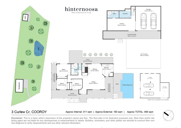 Floorplan of Homely house listing, 3 Curlew Crescent, Cooroy QLD 4563