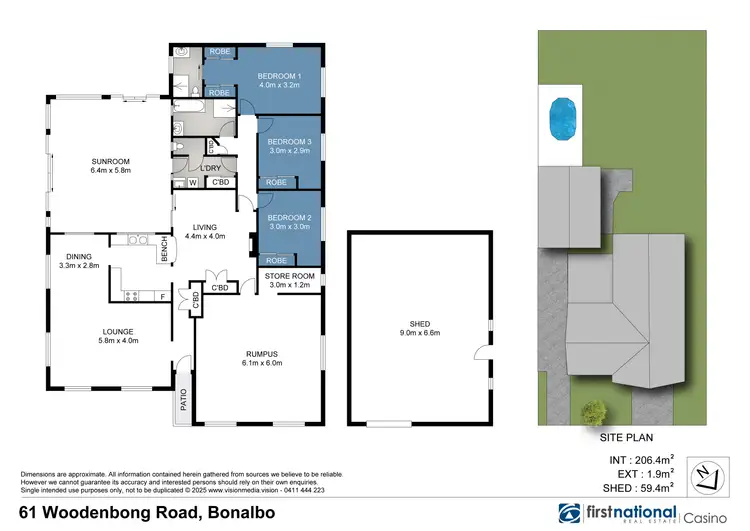 Floorplan of Homely house listing, 61 Woodenbong Road, Bonalbo NSW 2469
