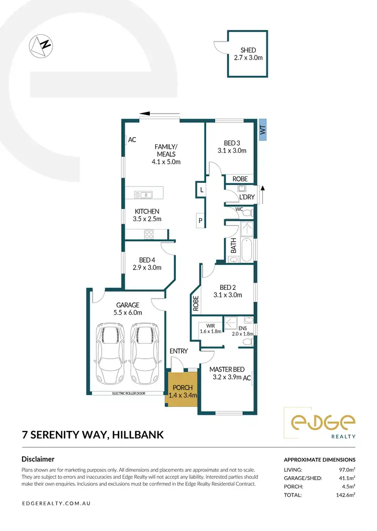 Floorplan of Homely house listing, 7 Serenity Way, Hillbank SA 5112