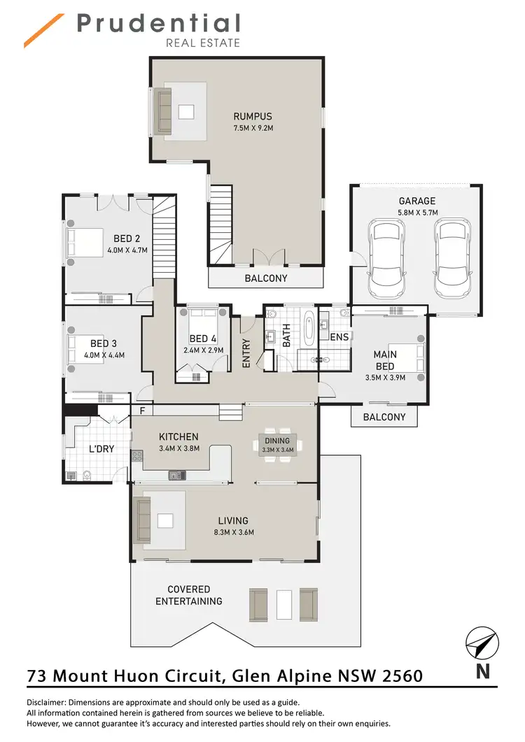 Floorplan of Homely house listing, 73 Mount Huon Circuit, Glen Alpine NSW 2560