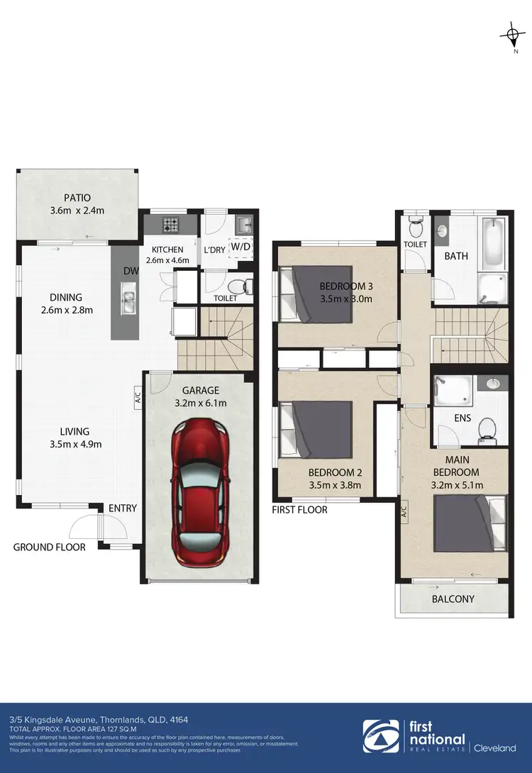 Floorplan of Homely townhouse listing, 3/5 Kingsdale Avenue, Thornlands QLD 4164