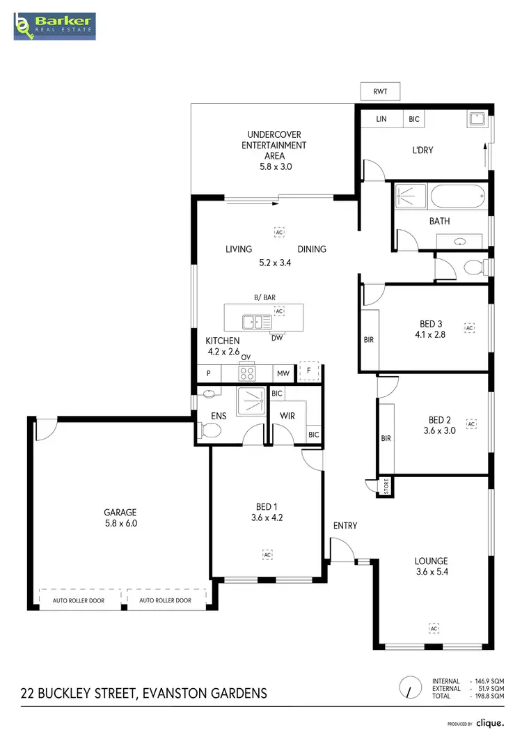 Floorplan of Homely house listing, 22 Buckley Street, Evanston Gardens SA 5116