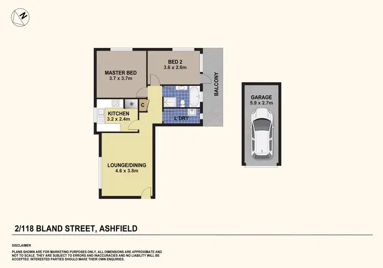 Floorplan of Homely apartment listing, 2/118 Bland Street, Ashfield NSW 2131