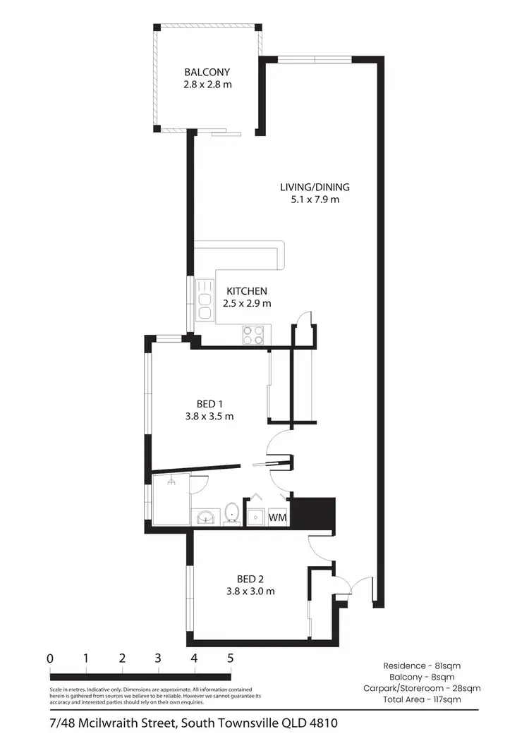Floorplan of Homely unit listing, 7/48 Mcilwraith Street, South Townsville QLD 4810