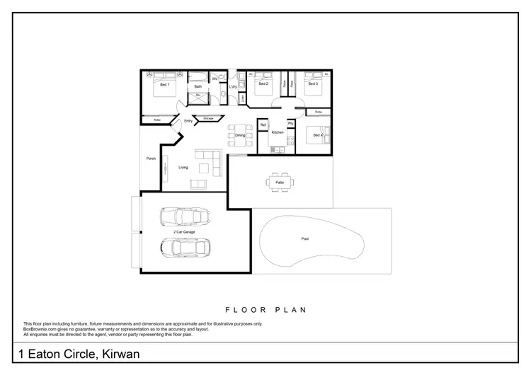 Floorplan of Homely house listing, 1 Eaton Circle, Kirwan QLD 4817