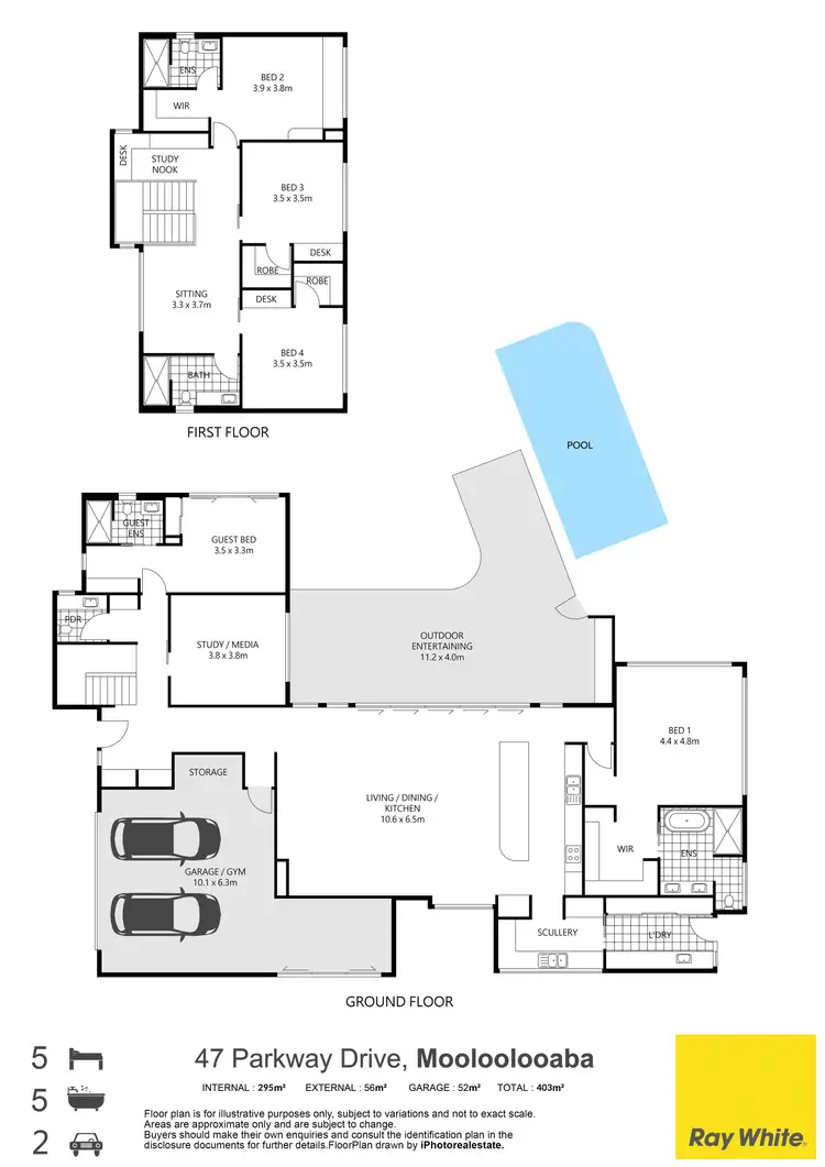 Floorplan of Homely house listing, 47 Parkway Drive, Mooloolaba QLD 4557