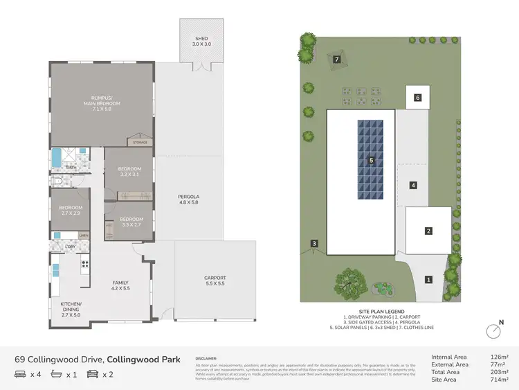 Floorplan of Homely house listing, 69 Collingwood Drive, Collingwood Park QLD 4301