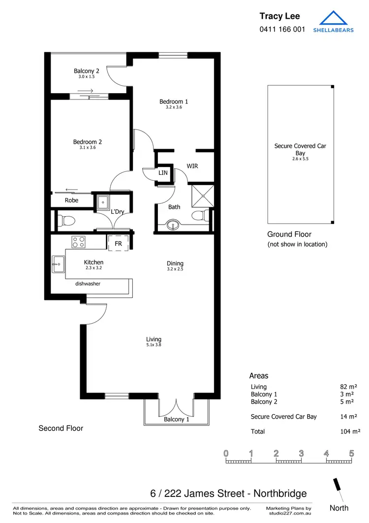 Floorplan of Homely apartment listing, 6 / 222 James Street, Northbridge WA 6003