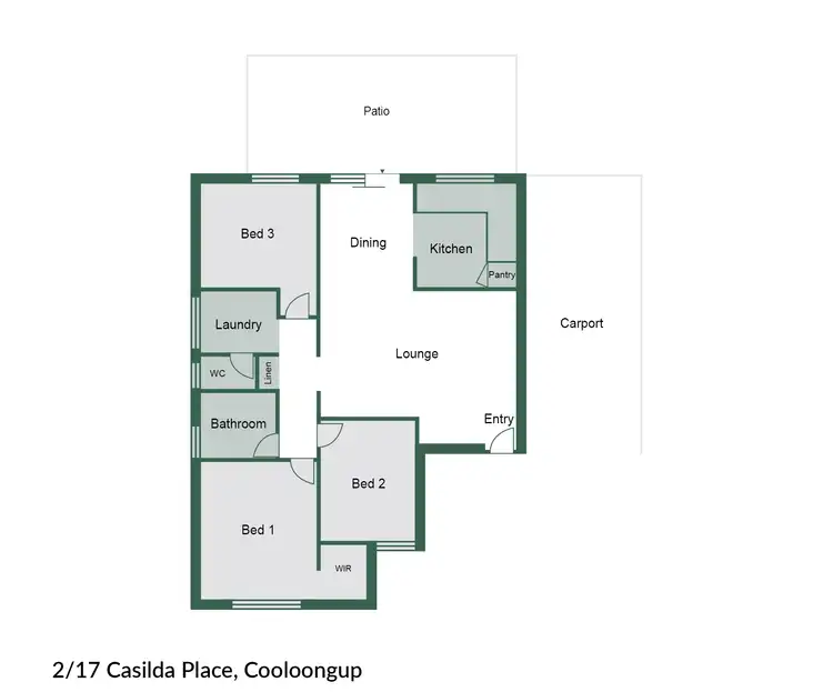 Floorplan of Homely unit listing, 2/17 Casilda Place, Cooloongup WA 6168