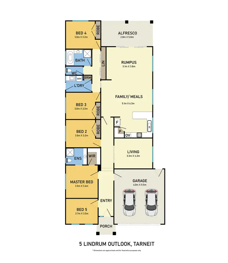 Floorplan of Homely house listing, 5 Lindrum Outlook, Tarneit VIC 3029