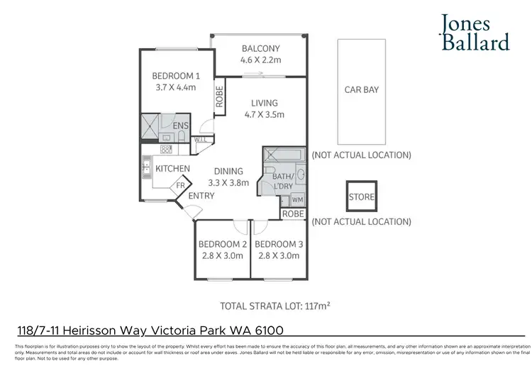 Floorplan of Homely apartment listing, 118/7-11 Heirisson Way, Victoria Park WA 6100