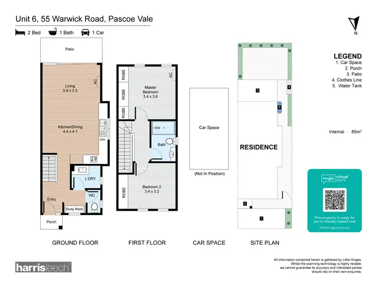 Floorplan of Homely townhouse listing, 6/55 Warwick Road, Pascoe Vale VIC 3044